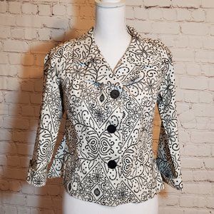 Collins Black/ White Jacket Blazer Size M D182